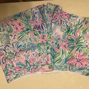 Lilly Pulitzer Pink and Green Floral Women Shorts